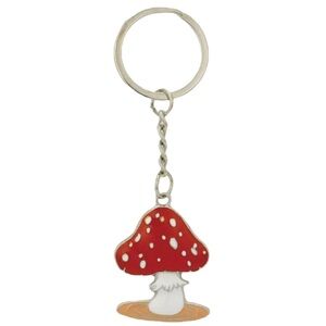 Hippie Toadstool Mushroom Keychain